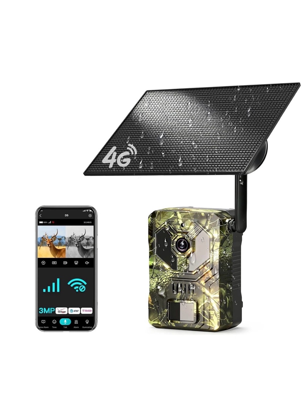 4G Solar Trail Camera in Camo